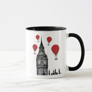 Big Ben en Red Hot Air-ballonnen Mok