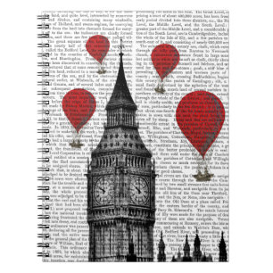 Big Ben en Red Hot Air-ballonnen Notitieboek