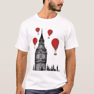 Big Ben en Red Hot Air Balloons 2 T-shirt
