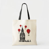 Big Ben en Red Hot Air Balloons 2 Tote Bag (Voorkant)