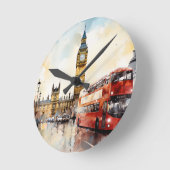 Big Ben en rode bus in Londen Ronde Klok (Hoek)