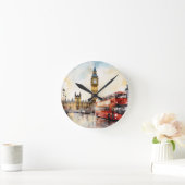 Big Ben en rode bus in Londen Ronde Klok (Huis)