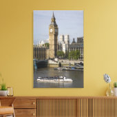 Big Ben en Thames River Canvas Afdruk (Insitu (Woonkamer))