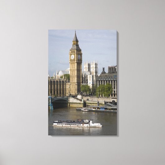Big Ben en Thames River Canvas Afdruk (Voorkant)