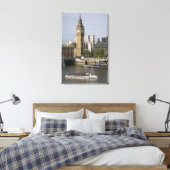 Big Ben en Thames River Canvas Afdruk (Insitu (Slaapkamer))