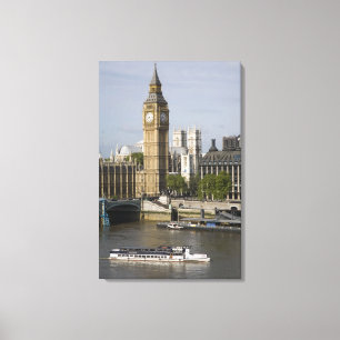 Big Ben en Thames River Canvas Afdruk