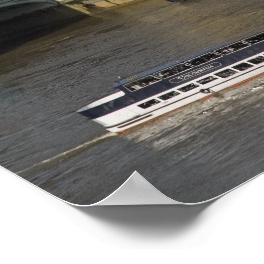 Big Ben en Thames River Poster (Hoek)