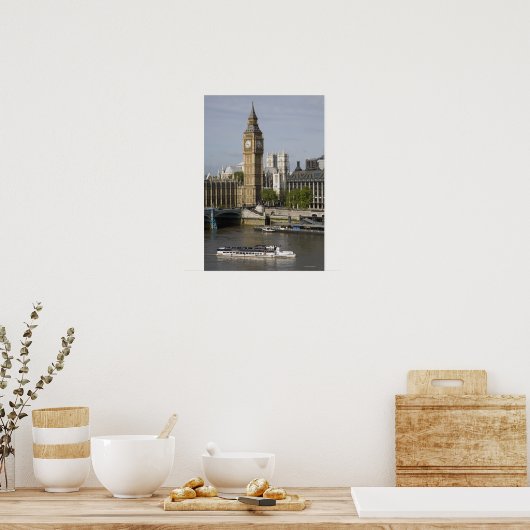 Big Ben en Thames River Poster (Keuken)