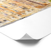 Big Ben en Westminster palace waterverf Poster (Hoek)