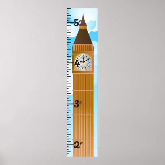 Big Ben Groeigrafiek Poster (Voorkant)