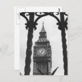 Big Ben in Black en White Briefkaart (Voorkant / Achterkant)