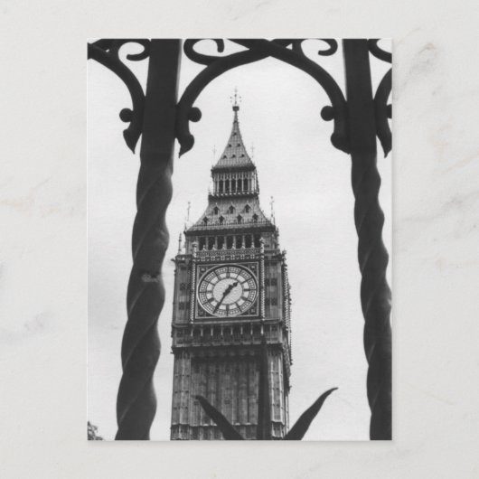 Big Ben in Black en White Briefkaart (Voorkant)