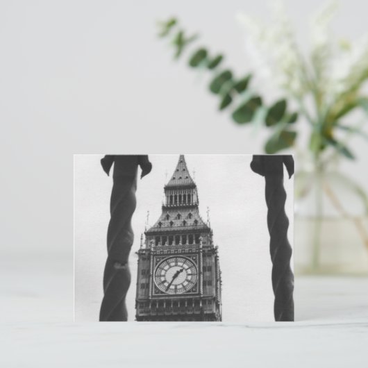 Big Ben in Black en White Briefkaart (Staand voorkant)