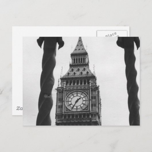 Big Ben in Black en White Briefkaart (Voorkant / Achterkant)