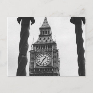 Big Ben in Black en White Briefkaart