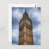 Big Ben in de wolken | Londen, Engeland Briefkaart (Voorkant / Achterkant)