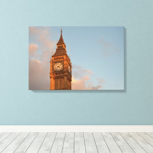Big Ben in Londen canvas print (Insitu (Houten vloer))