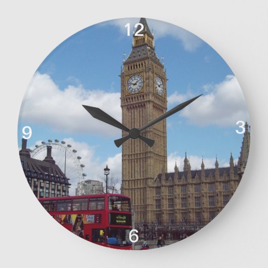 Big Ben in Londen, England Wall Clock Grote Klok (Voorkant)