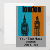 Big Ben in Londen Kaart (Voorkant / Achterkant)