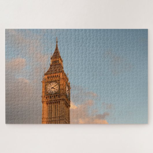 Big Ben in Londen tegen een hemel met wat wolken Legpuzzel (Horizontaal)
