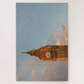Big Ben in Londen tegen een hemel met wat wolken Legpuzzel (Verticaal)