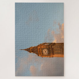 Big Ben in Londen tegen een hemel met wat wolken Legpuzzel