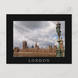 Big Ben in London Black text briefkaart
