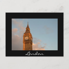 Big Ben in London Black text briefkaart