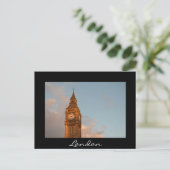 Big Ben in London Black text briefkaart (Staand voorkant)