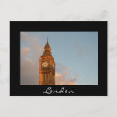 Big Ben in London Black text briefkaart (Voorkant)