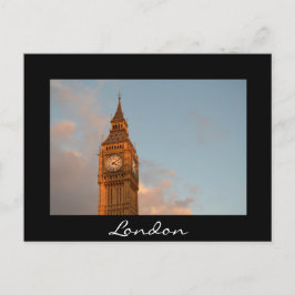 Big Ben in London Black text briefkaart