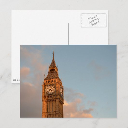 Big Ben in London briefkaart (Voorkant / Achterkant)
