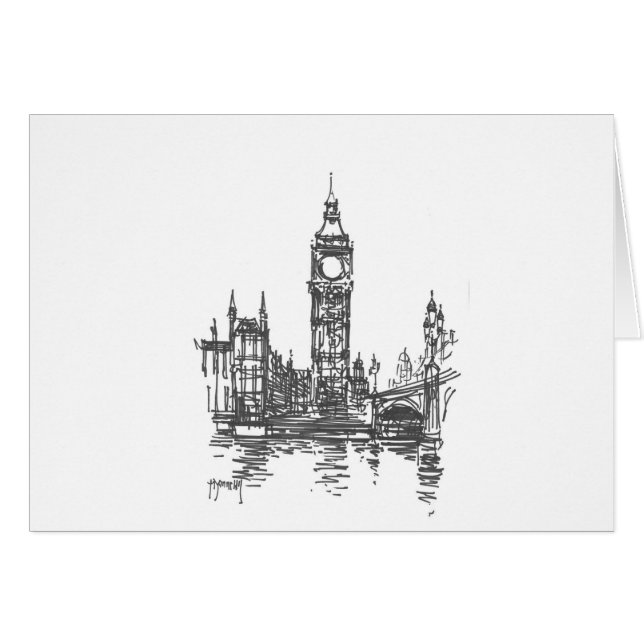 Big Ben in London Card (Voorkant Horizontaal)