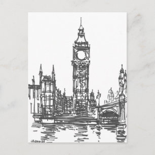 Big Ben in London Post Card Briefkaart