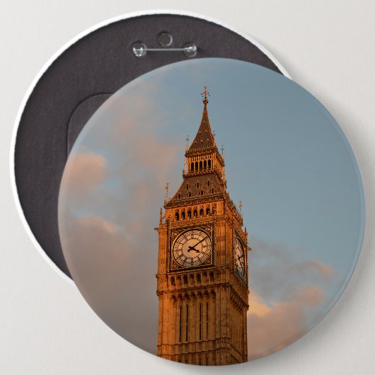 Big Ben in London Ronde Button 6,0 Cm (Voorkant /achterkant)