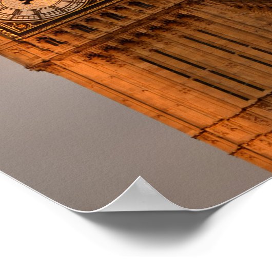 Big Ben in London, verticaal poster print (Hoek)