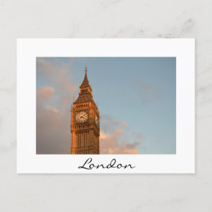 Big Ben in London White text briefkaart