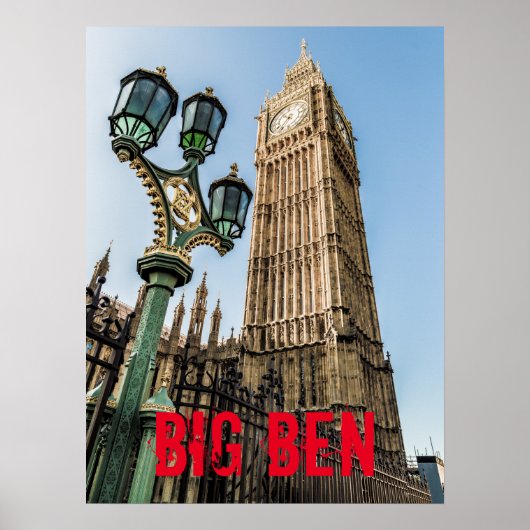 Big Ben in Westminster London gift Poster (Voorkant)