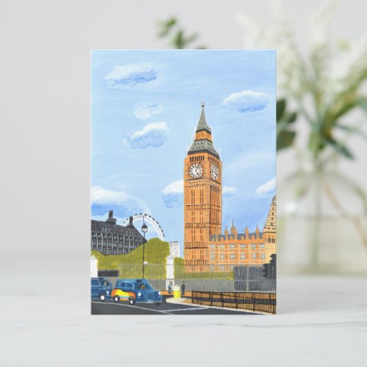 Big Ben Invitation Kaart (Staand voorkant)