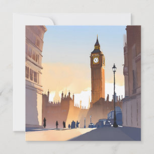 Big Ben Klokkentoren   Londen Engeland UK Kaart