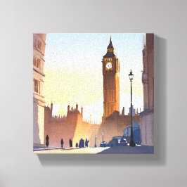 Big Ben-klokkentoren | Londen Engeland VK Canvas Afdruk