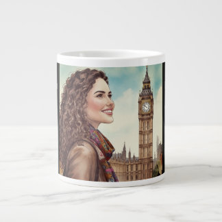 Big Ben Klokkentoren, Lovely Lady Vakantie in Lond Grote Koffiekop