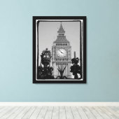 "Big Ben"-kloktoren in Westminster Palace Canvas Afdruk (Insitu (Houten vloer))