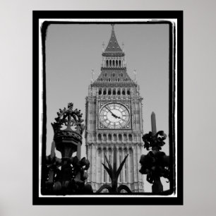 "Big Ben"-kloktoren in Westminster Palace Poster