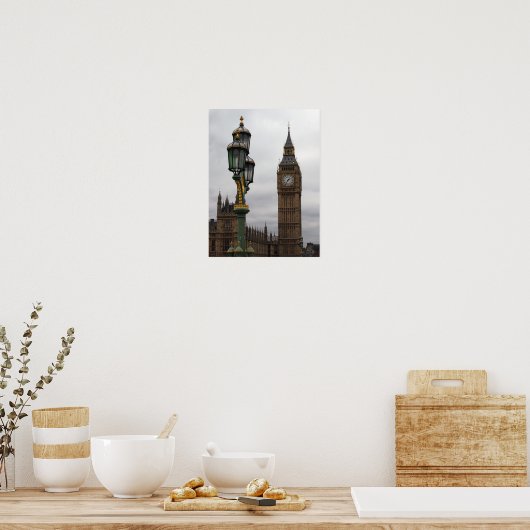 Big Ben - Lamppoints - Poster Londen (Keuken)