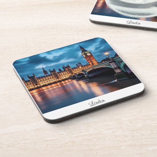 Big Ben, Londen. Bier Onderzetter (Linkerzijde)