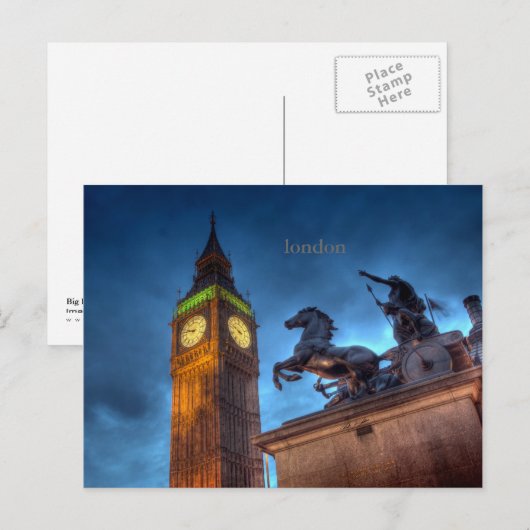 Big Ben (Londen) Briefkaart (Voorkant / Achterkant)