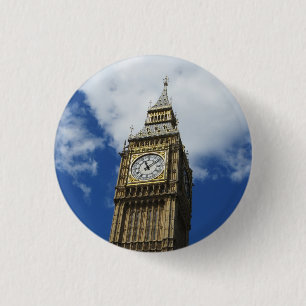 Big Ben, Londen, Engeland Ronde Button 3,2 Cm