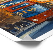 Big Ben Londen Engeland Vintage Travel Illustratie Poster (Hoek)