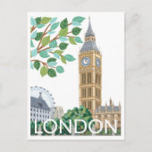 Big Ben Londen Illustratie Briefkaart (Voorkant)